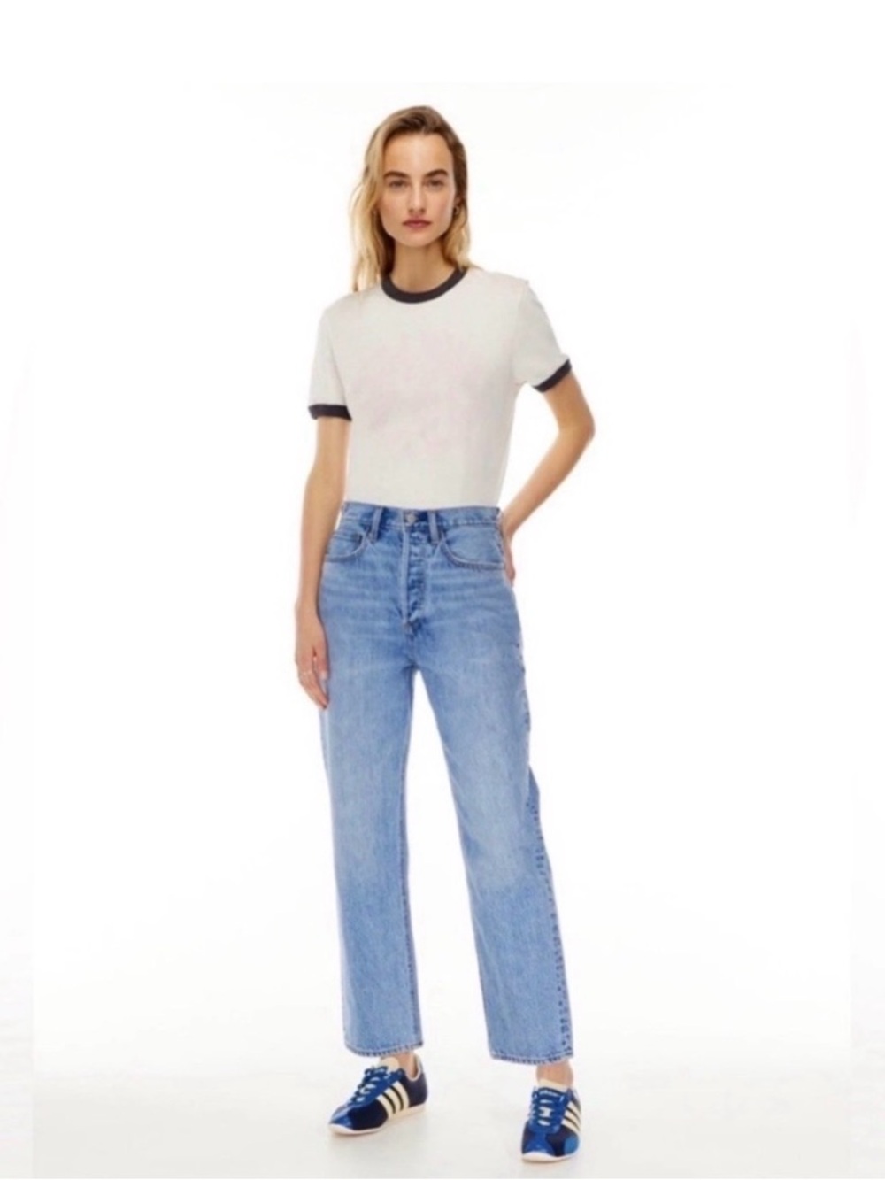Aritzia Denim Forum The Joni High Rise Loose 29L Jean Relaxed Straight Leg Sz 26
